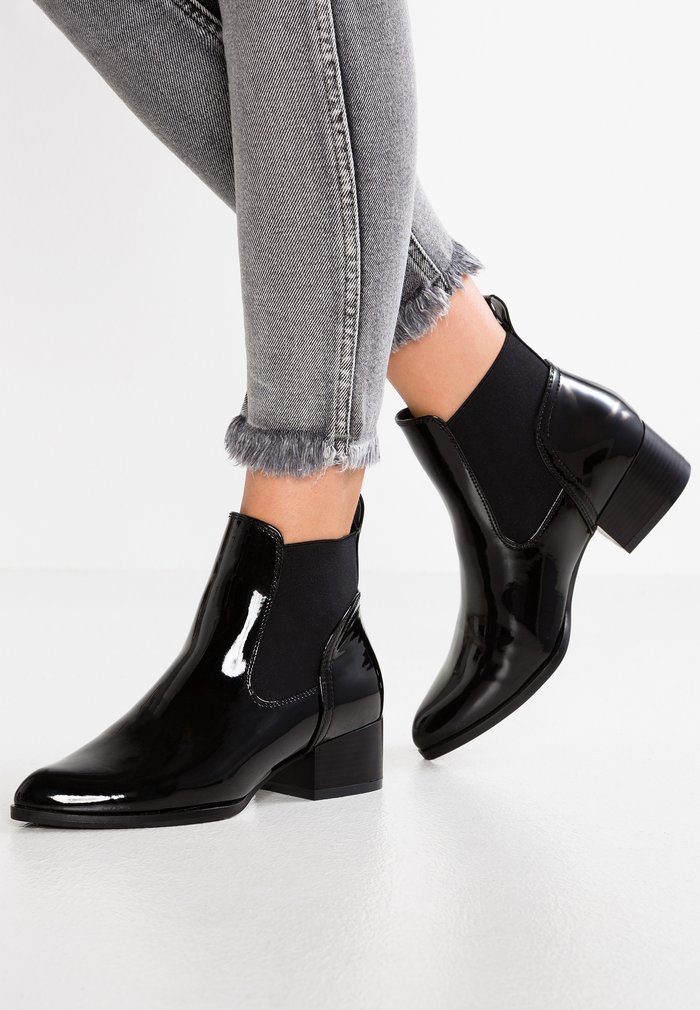 Bottines Anna Field Classiche Block heel Slip on Noir Femme | OWW-5858266